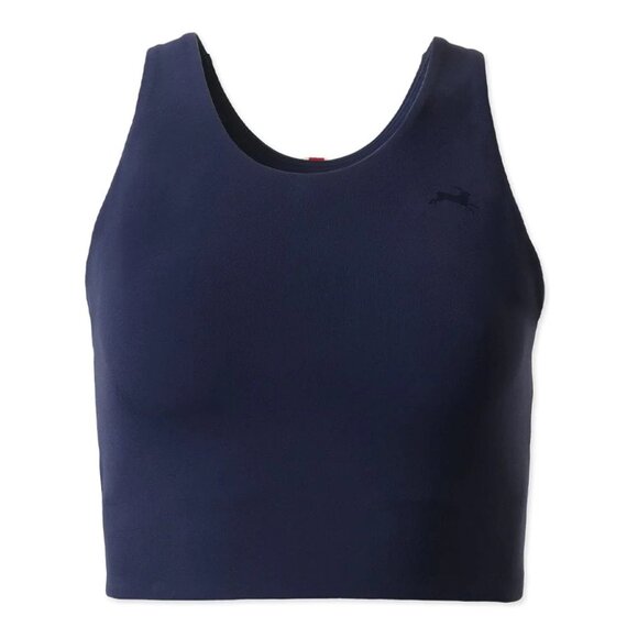 Tracksmith Lane Five Crop Top Sports Bra - Medium - Navy - NWOT - Picture 1 of 9